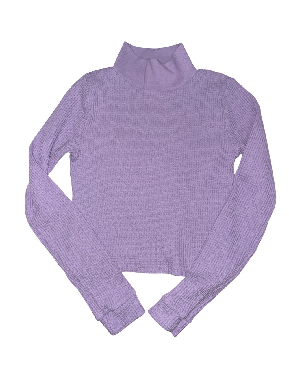 aerie Lilac Waffle Knit Turtleneck
